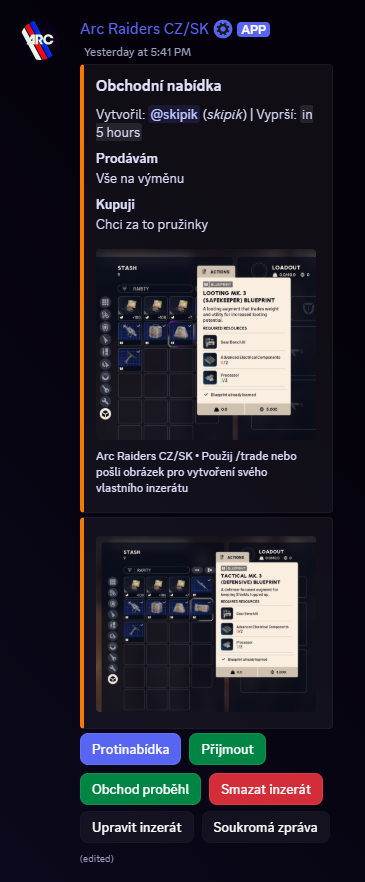 Arc Raiders CZ/SK LFG ping role preview